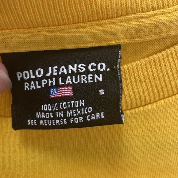 Ralph Lauren - Polo Jeans 90s Long Sleeve - Yellow - S - Picture 3 of 9